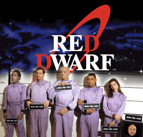 The "Red Dwarf" season 8 main cast