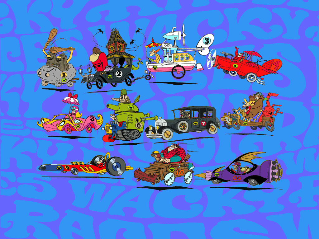"Wacky Races" desktop wallpaper (1024 x 768 pixels)