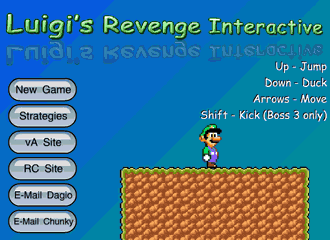 Screenshots from this website's "Super Mario Brothers: Luigi's Revenge" game (Click here to play it)