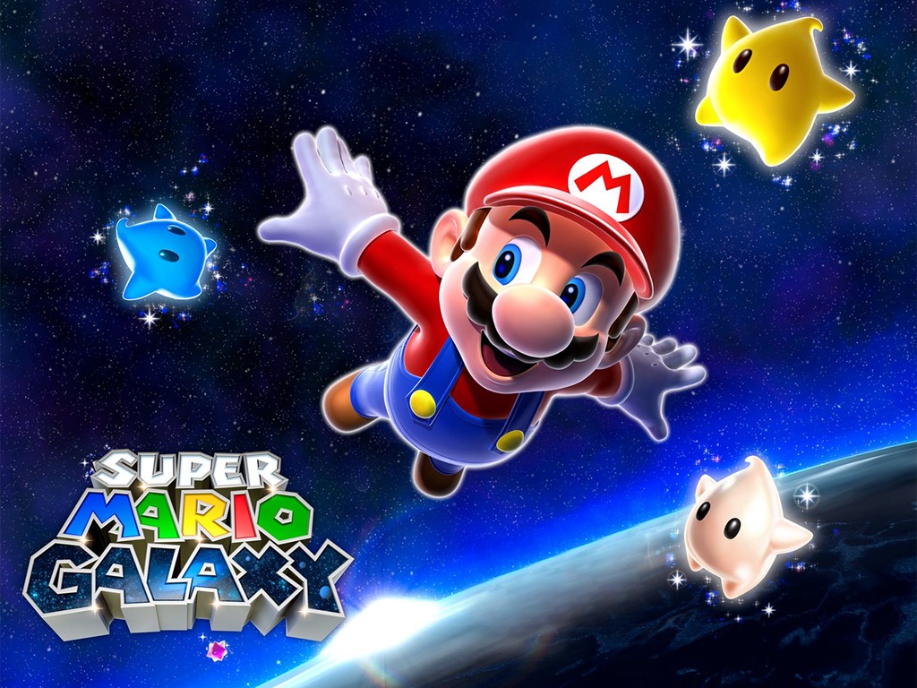 "Super Mario Galaxy" desktop wallpaper (1024 x 768 pixels)