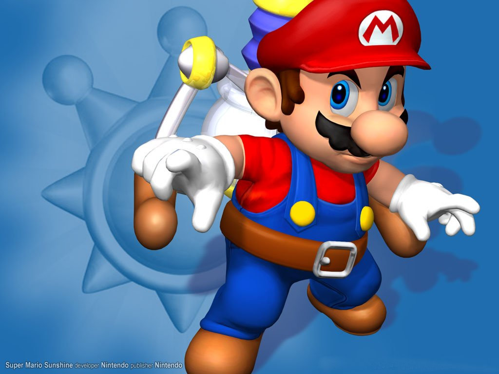 "Super Mario Sunshine" desktop wallpaper (1024 x 768 pixels)