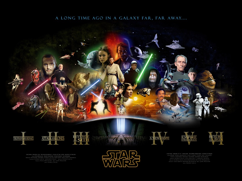 "Star Wars" desktop wallpaper (1024 x 768 pixels, Old Version)
