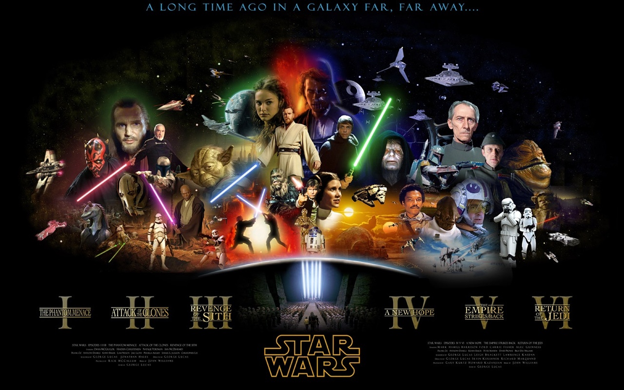 "Star Wars" desktop wallpaper (1280 x 800 pixels, Old Version)